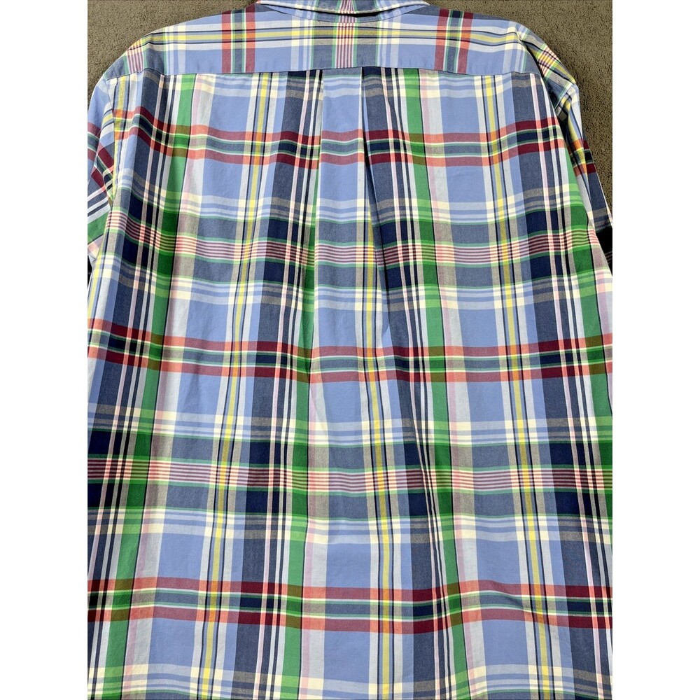 Polo Ralph Lauren Men's Shirt L Multi Plaid Blue Classic Fit Button Up - Picture 7 of 9